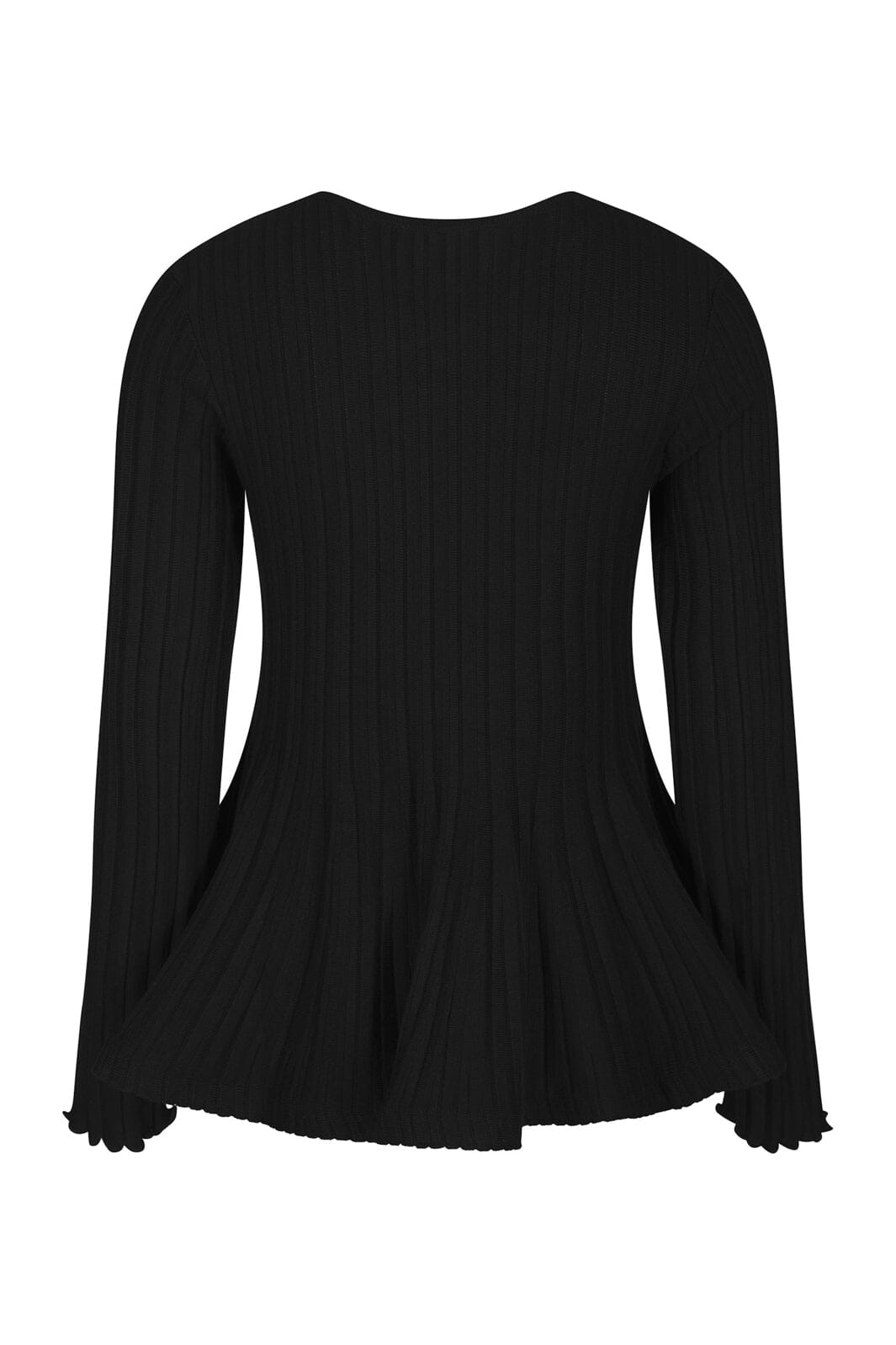 Neo Noir - Wallina Peplum Knit Blouse 170589 - 100 - Black