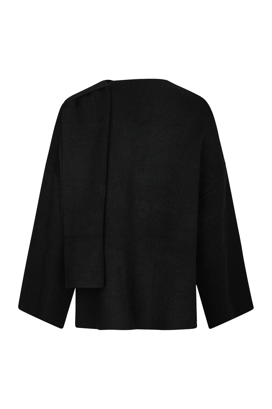 Neo Noir - Wals Knit Scarf Blouse 166203 - 100 - Black