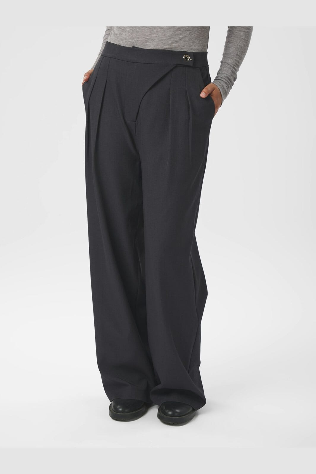 Neo Noir - Zalka Eyelet Pants 165551 - 104 - Dark Grey