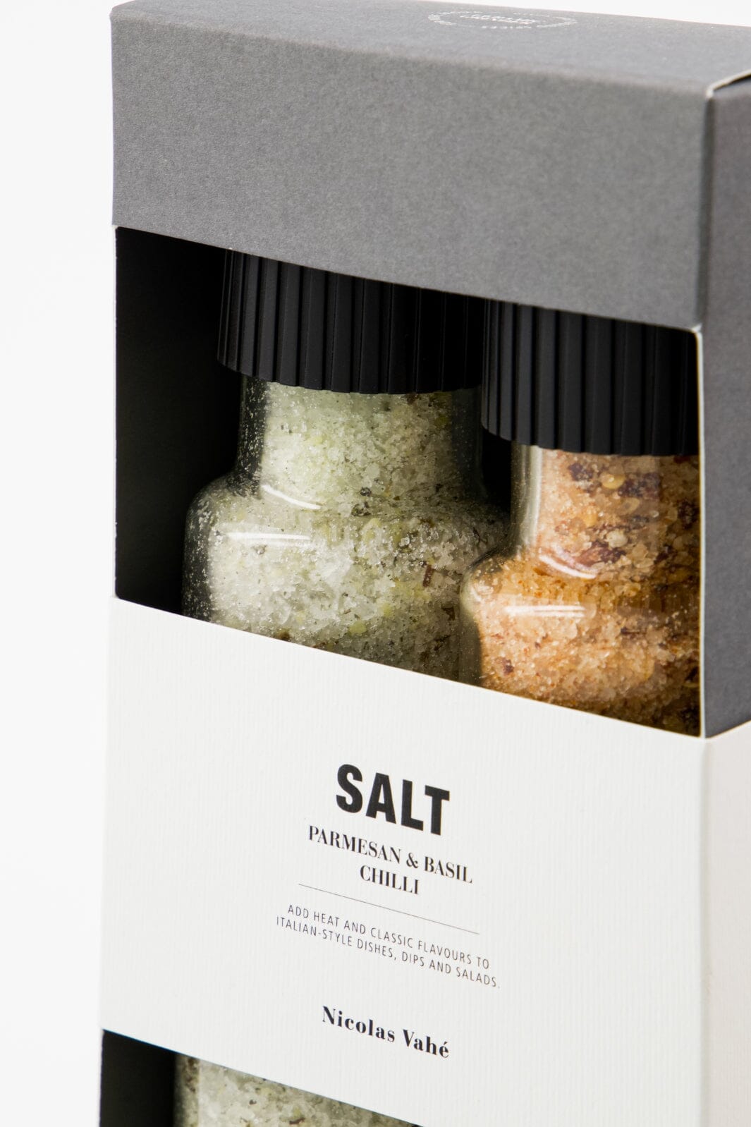 Nicolas Vahe - Gaveæske, Nicolas Vahé Parmesan & Basil salt & Chilli salt