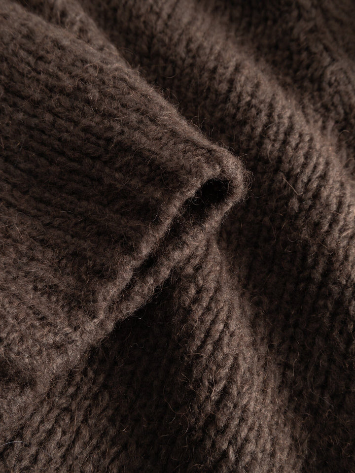 Noella - Fora Knit Cardigan - 548 Dark Brown Cardigans 