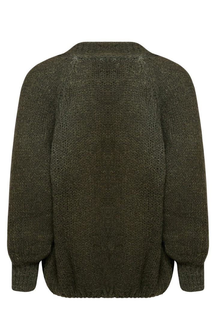 Noella - Fora Knit Cardigan - Dark Army