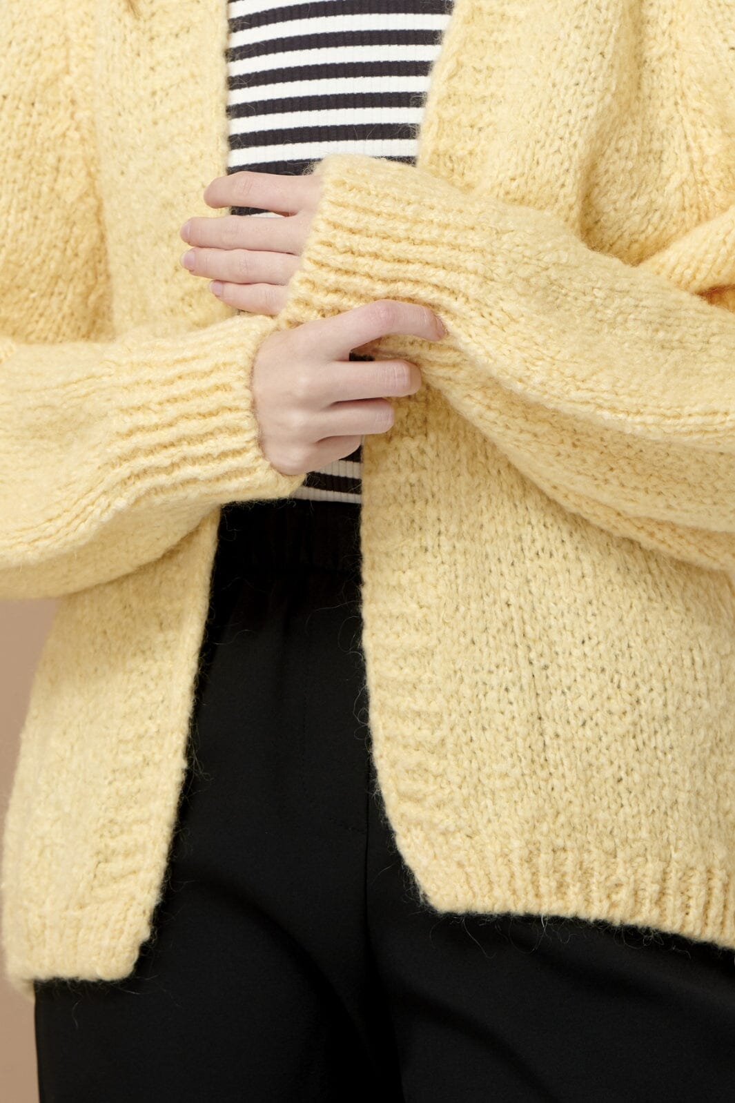 Noella - Fora Knit Cardigan - Yellow Melange