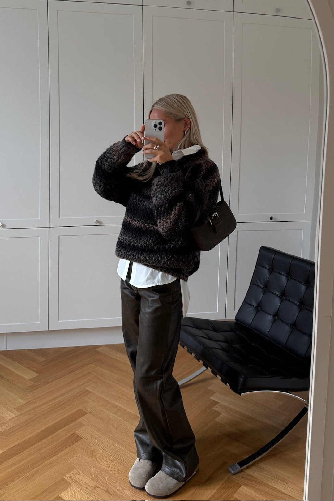 Noella - Gio Knit Sweater 12165005 - 1415 - Brown Grey Mix Strikbluser 