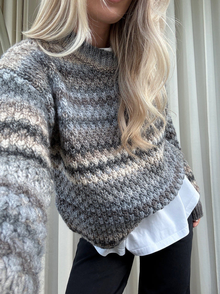 Noella - Gio Knit Sweater 12165005 - 906 - Light Grey Mix Strikbluser 