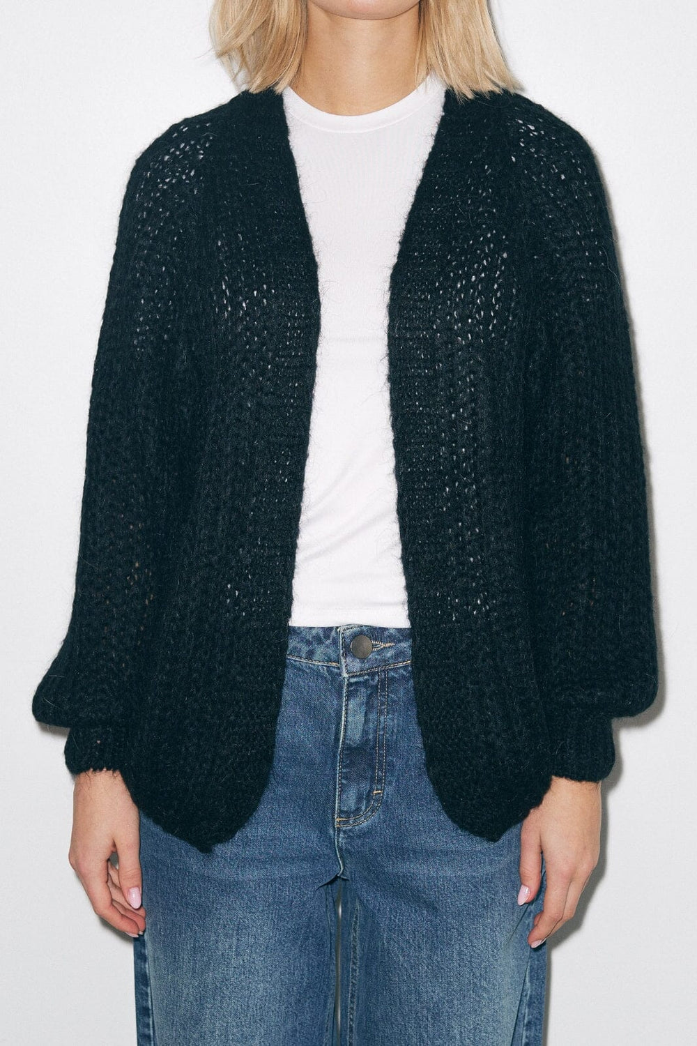 Noella - Joseph Cardigan Solid - 004 Black Cardigans 