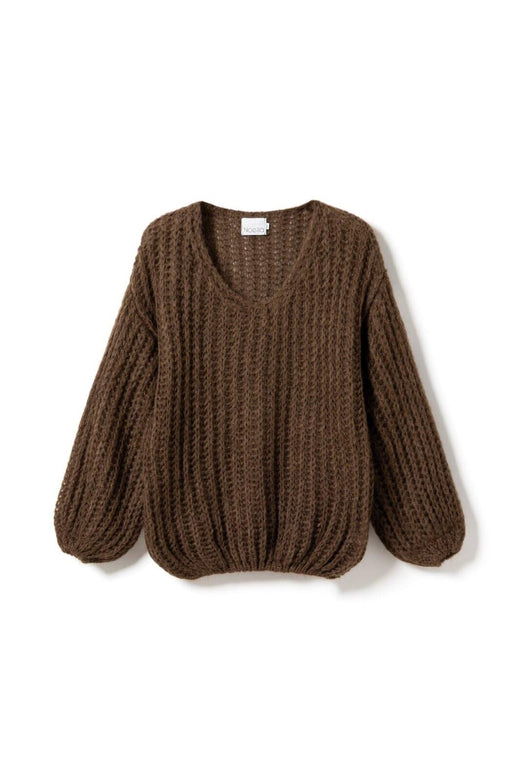 Noella - Joseph Knit Sweater - 1286 Chocolate Melange Strikbluser 