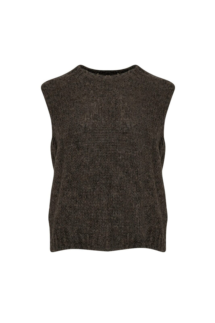 Noella - Kala Knit Vest 11162185 - Nature Brown