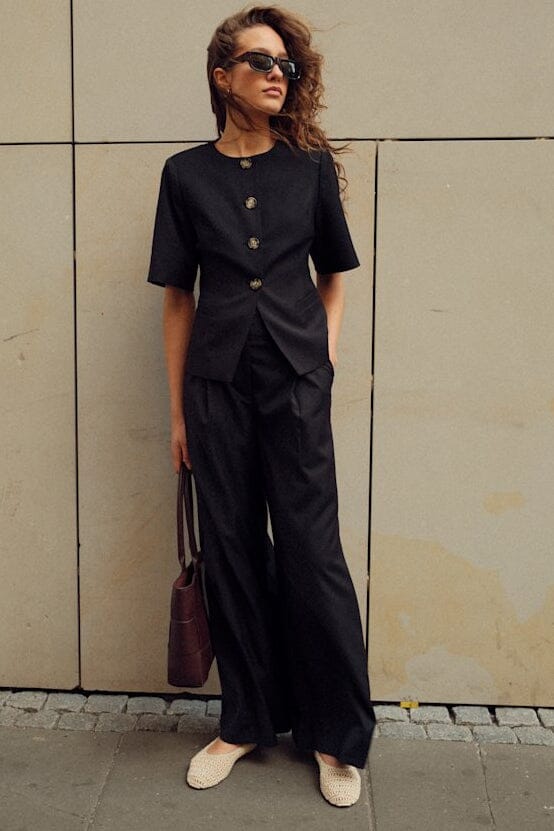 Noella - Kazia Pants 12700026 - 007 - Navy Bukser 