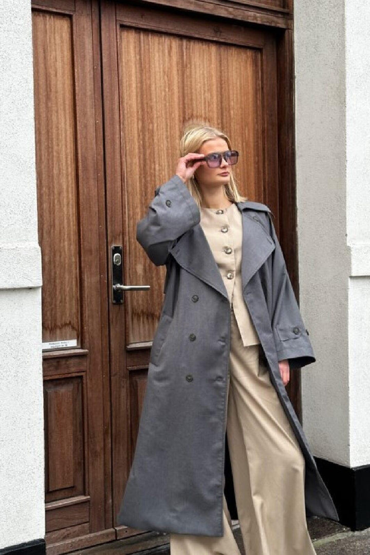 Noella - Kealyn Coat - 019 Dark Grey Melange Jakker 