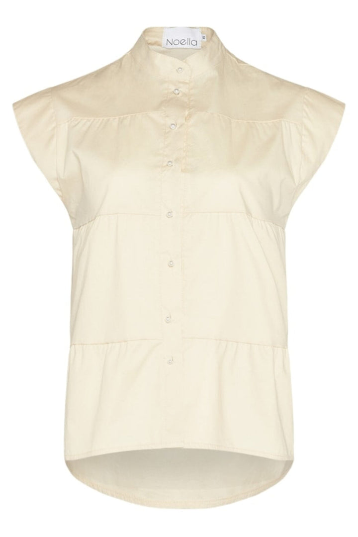 Noella - Kiki Ss Pearl Shirt Cotton Poplin - Beige