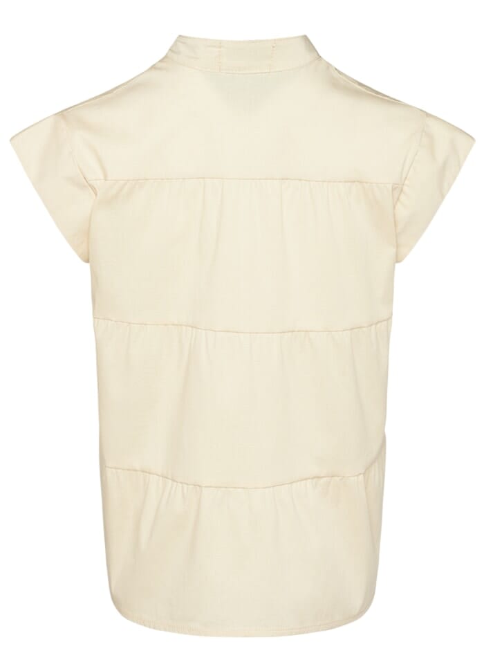 Noella - Kiki Ss Pearl Shirt Cotton Poplin - Beige