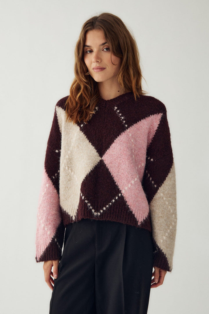 Noella - Lai Knit 14670001 - 1470 - Winetasting Mix Strikbluser 