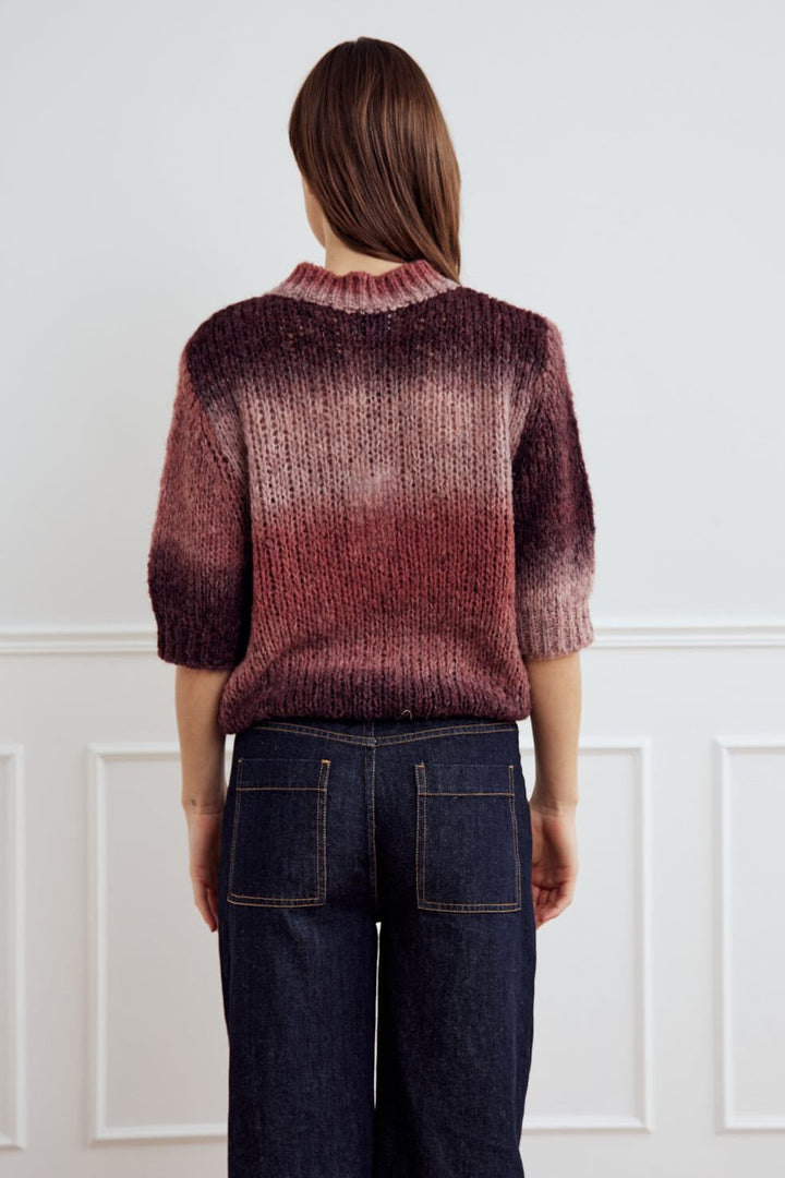 Noella - Leana Knit Top 13960001 - 1373 - Brown Red Combo