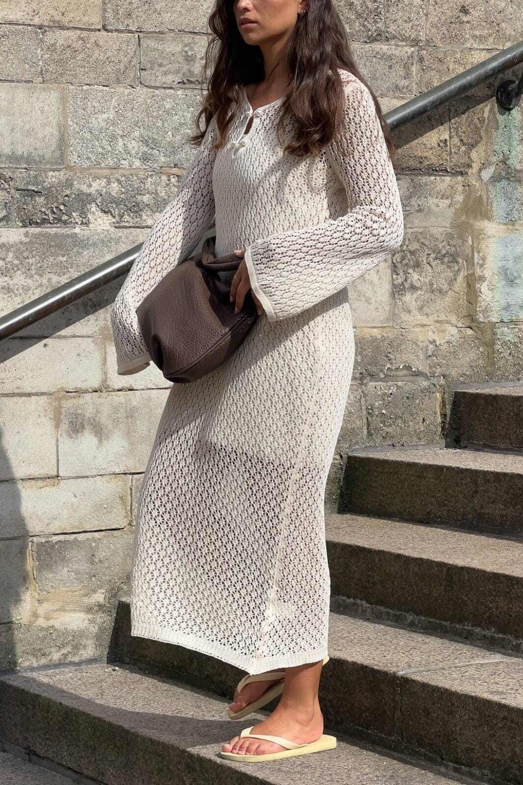 Noella - Leilany Knit Dress 13150001 - 974 Ivory Kjoler 