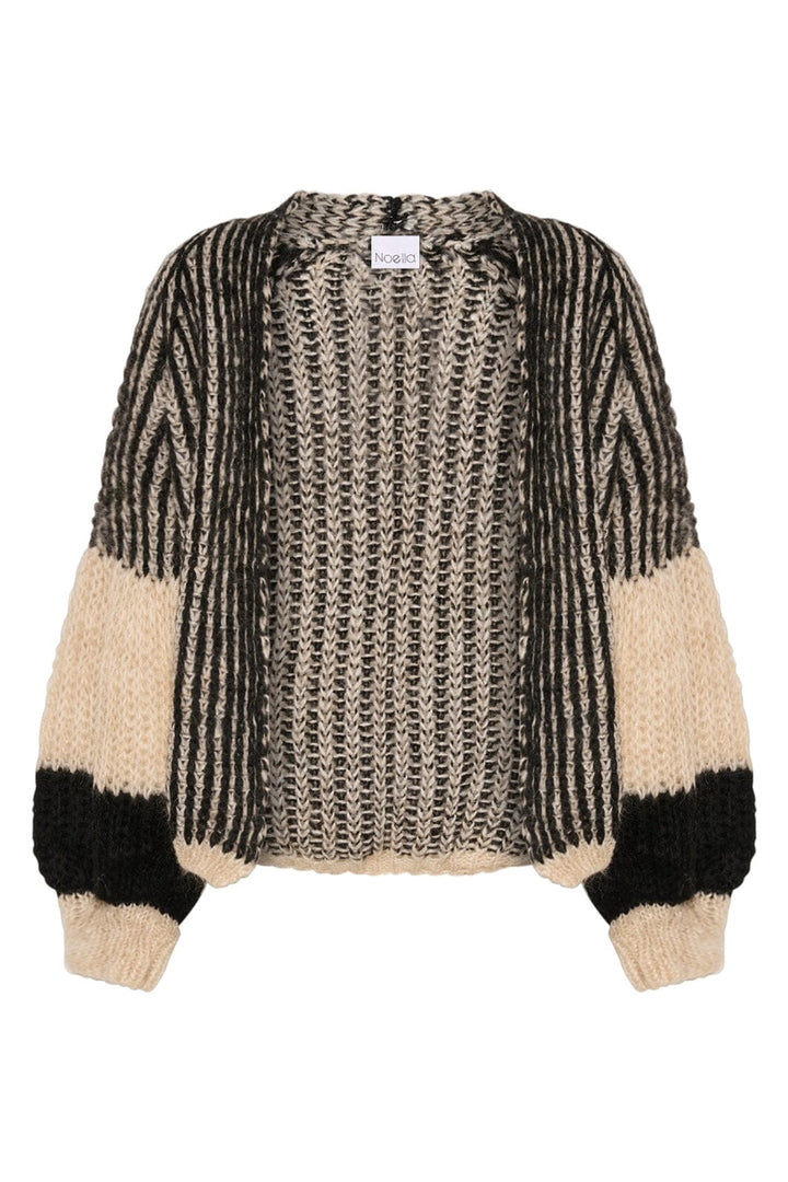 Noella - Liana Knit Cardigan - Cream/Black