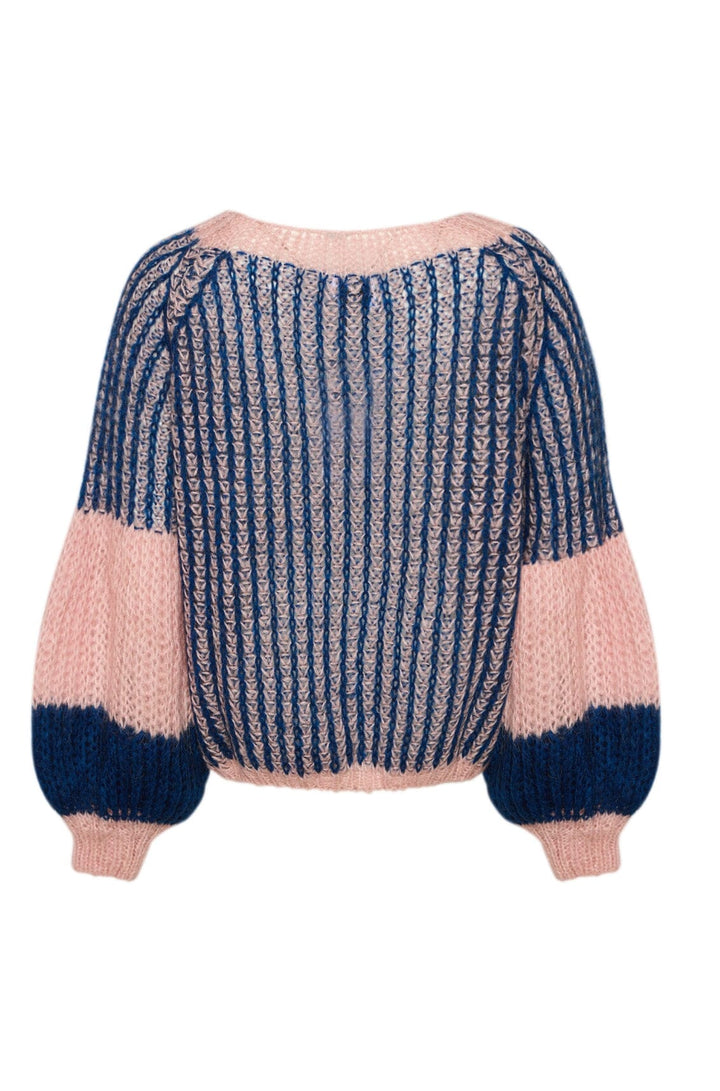 Noella - Liana Knit Cardigan - Rose/Navy