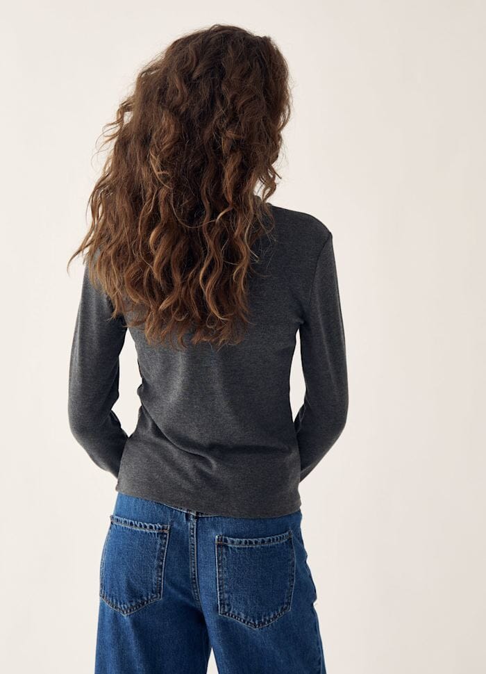 Noella - Lidie Ls Top 14090001 - 019 - Dark Grey Melange Bluser 