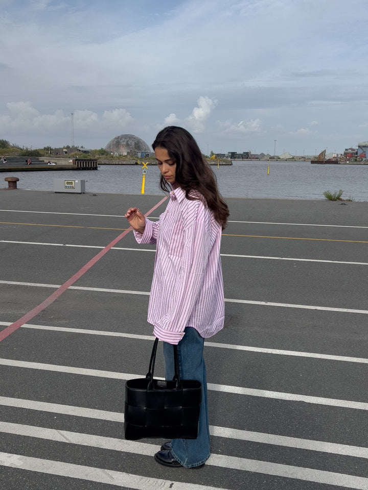 Noella - Marlon Stripe Shirt 14770001 - 1424 - Daffy Pink Stripe Skjorter 