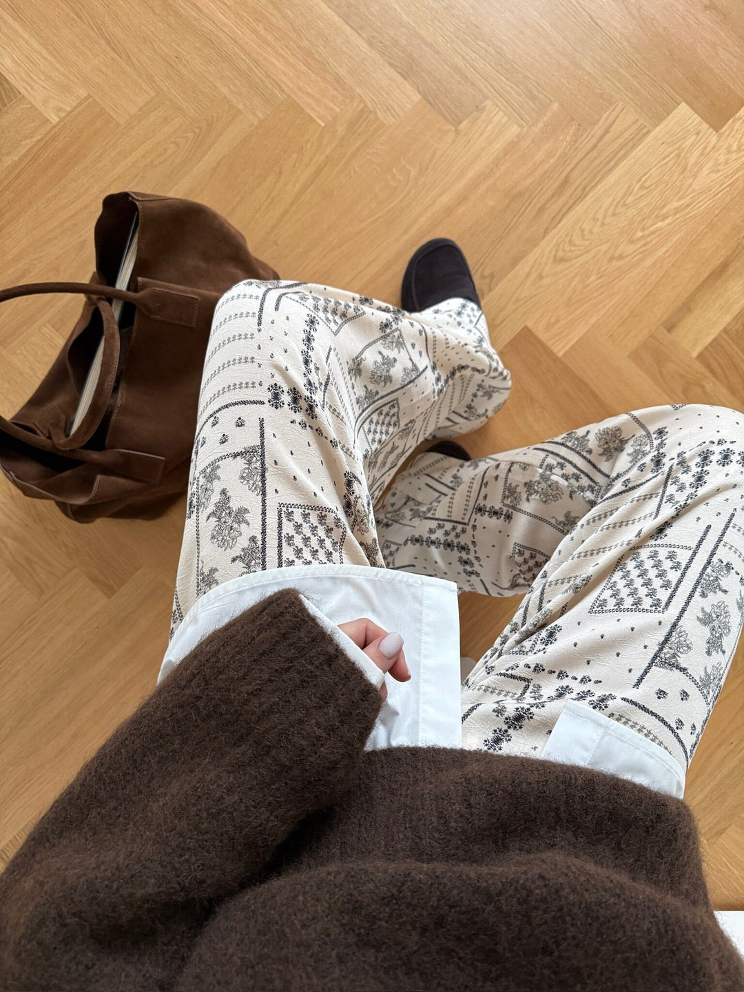 Noella - N-Kameron Pants 15160002 - 1434 - Dolly Ivory Print Bukser 