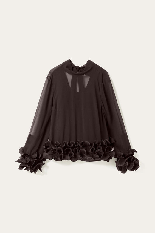 Noella - N-Latanietta Blouse 14510002 - 674 - Chocolate Bluser 