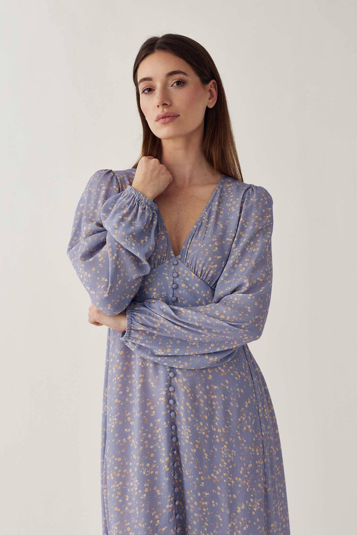 Noella - N-Lilith Maxi Dress 16430001 - 1505 - Donata Sky Print Kjoler 