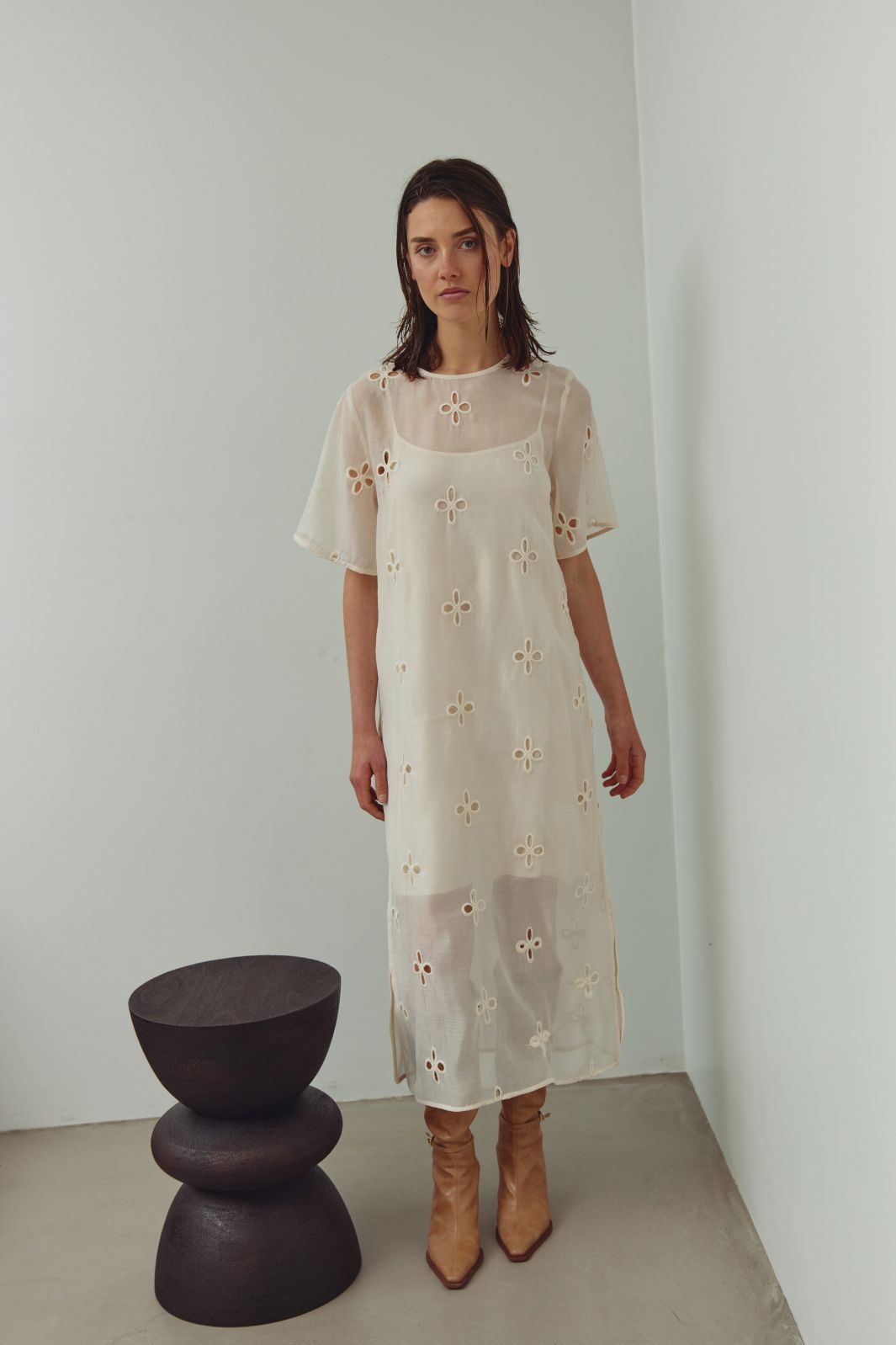 Noella - N-Linett Dress 15100001 - 974 - Ivory Kjoler 