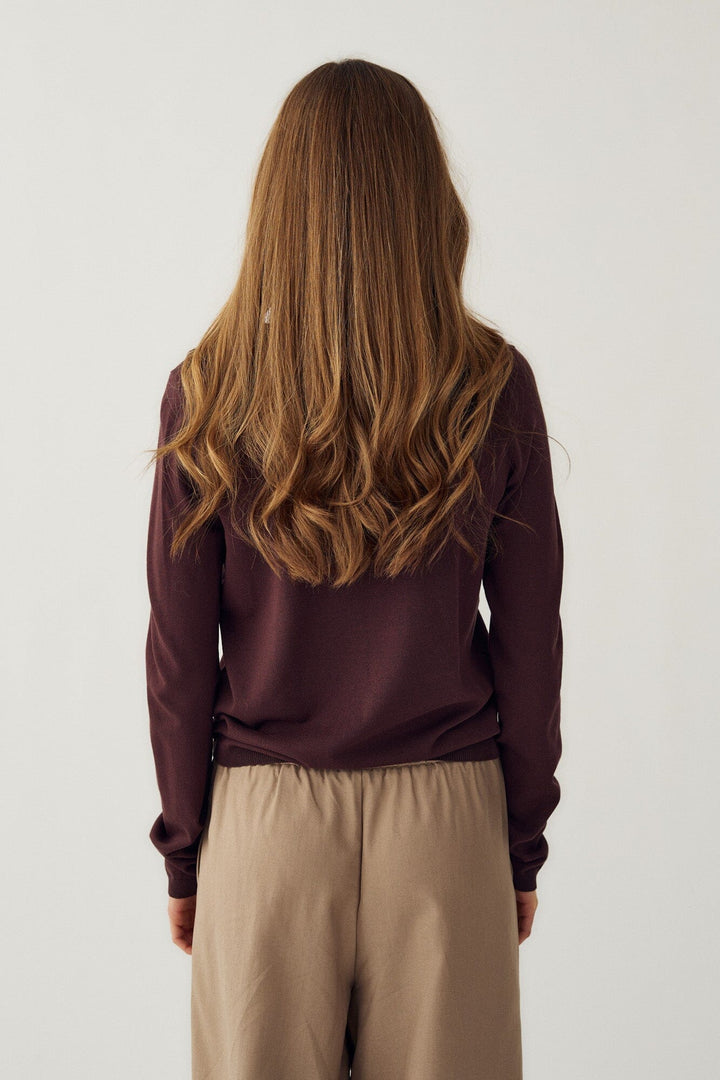 Noella - N-Mardine Knit 16020001 - 674 - Chocolate Strikbluser 