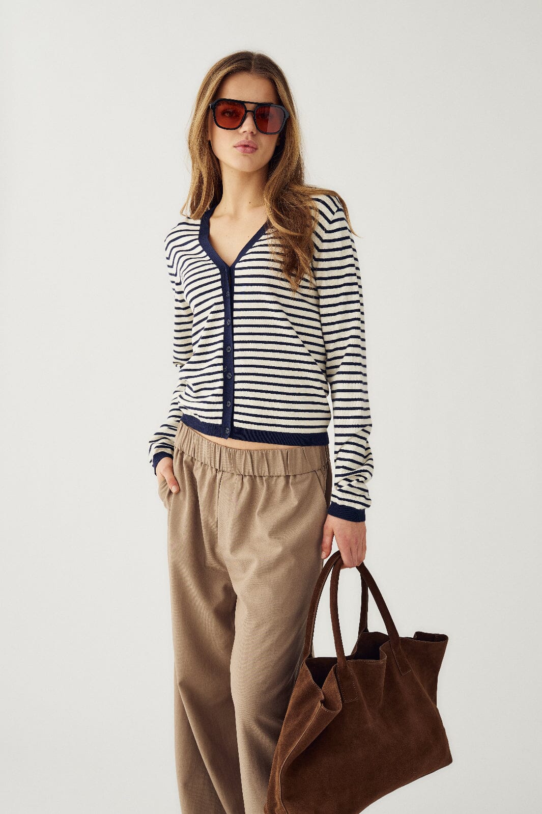 Noella - N-Marg Knit Cardigan 16010002 - 1476 - Dannia Blue Stripe Cardigans 