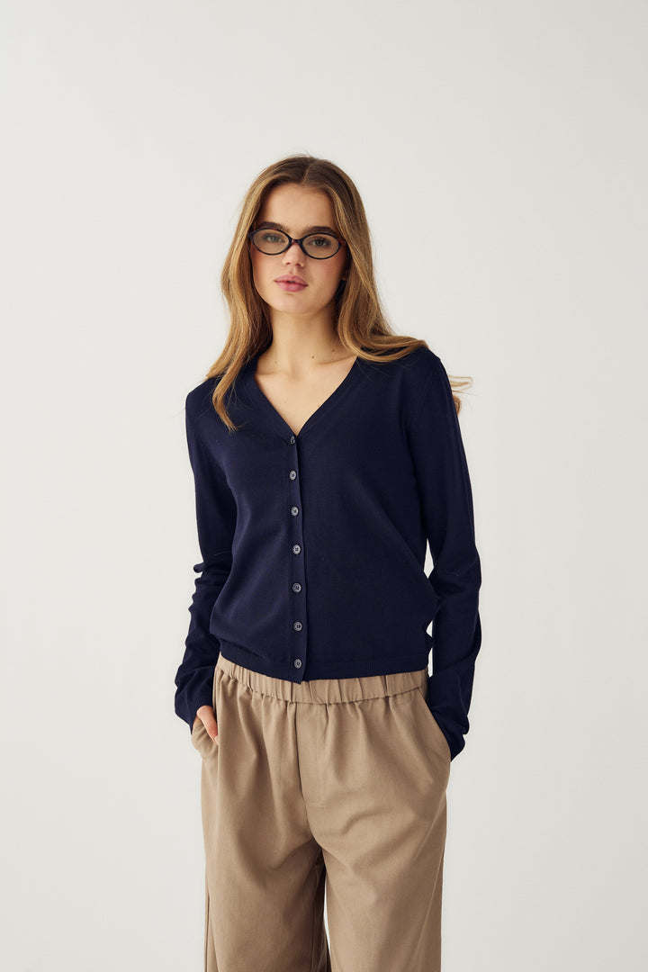Noella - N-Marg Knit Cardigan 16020002 - 007 - Navy Cardigans 