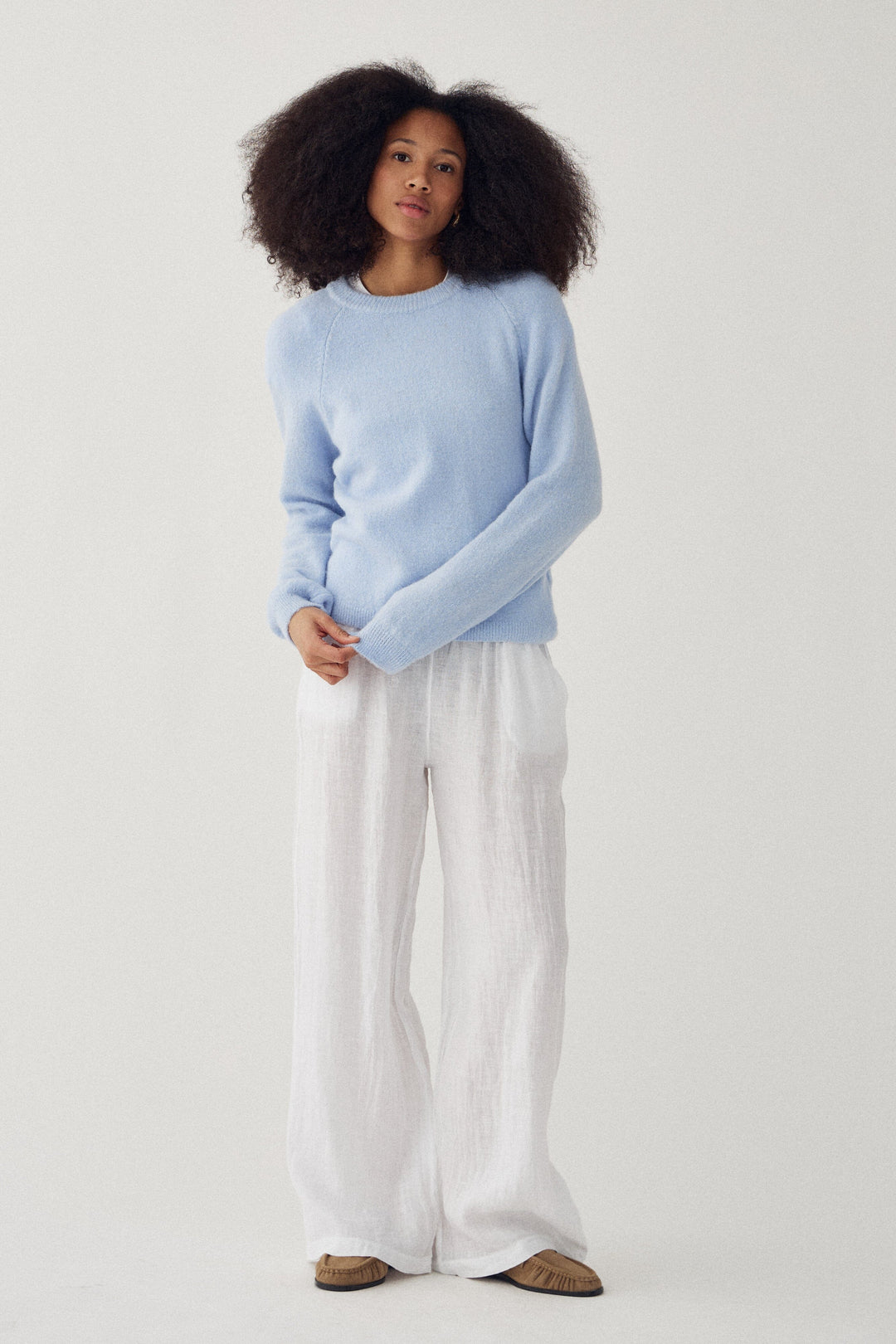 Noella - N-Marve Knit 14900005 - 016 - Light Blue Strikbluser 