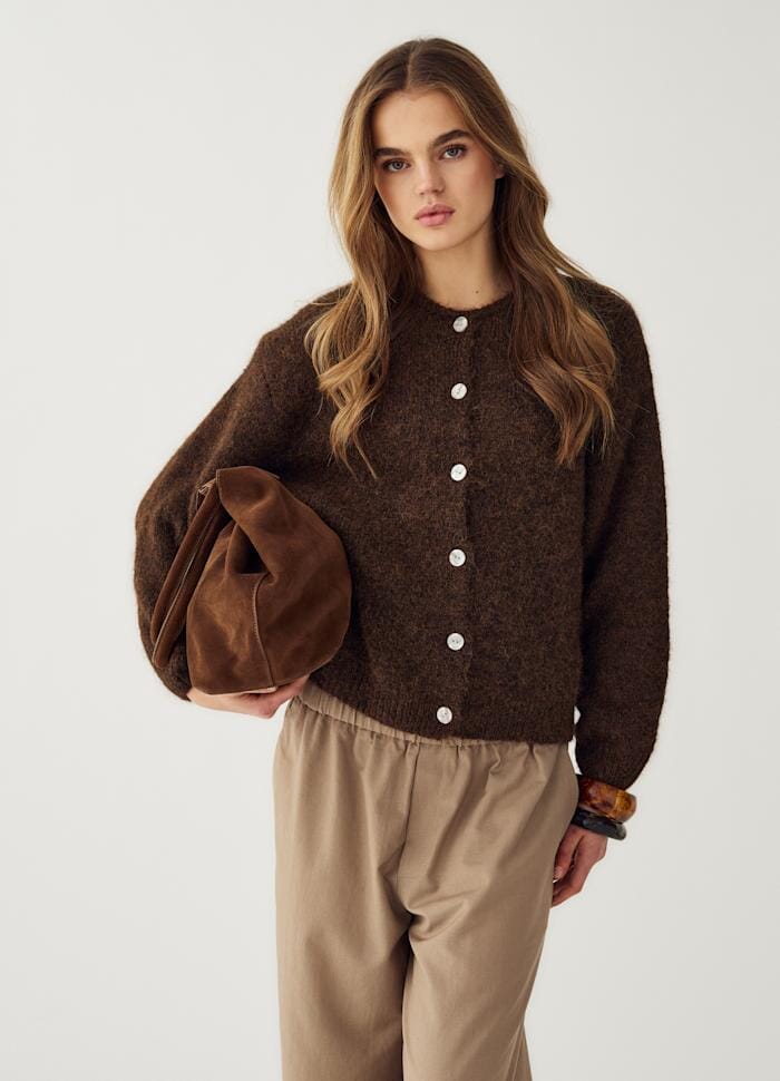 Noella - N-Mata Knit Cardigan 16580001 - 674 - Chocolate Cardigans 