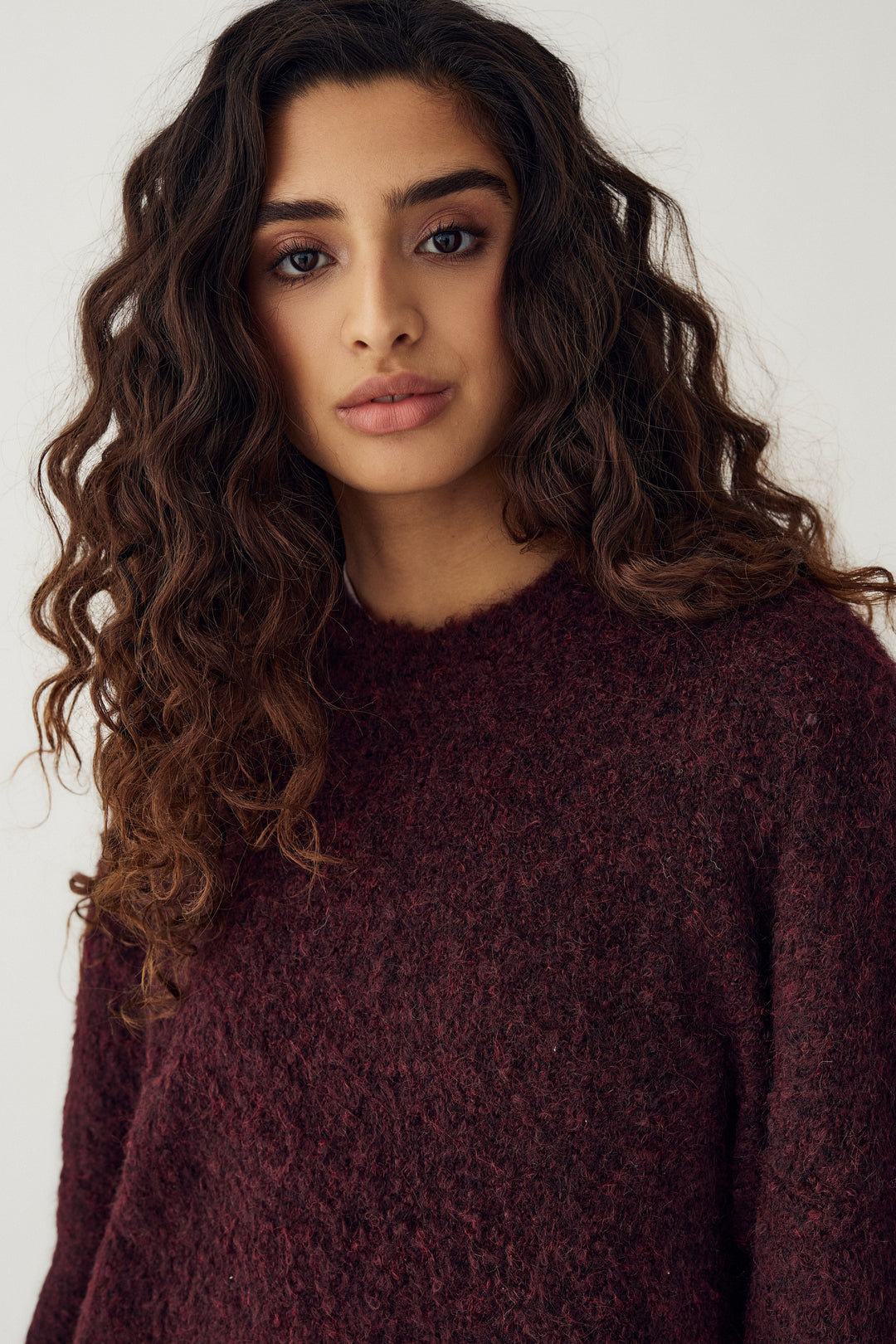 Noella - N-Maymie Knit 16030001 - 1393 - Winetasting Strikbluser 