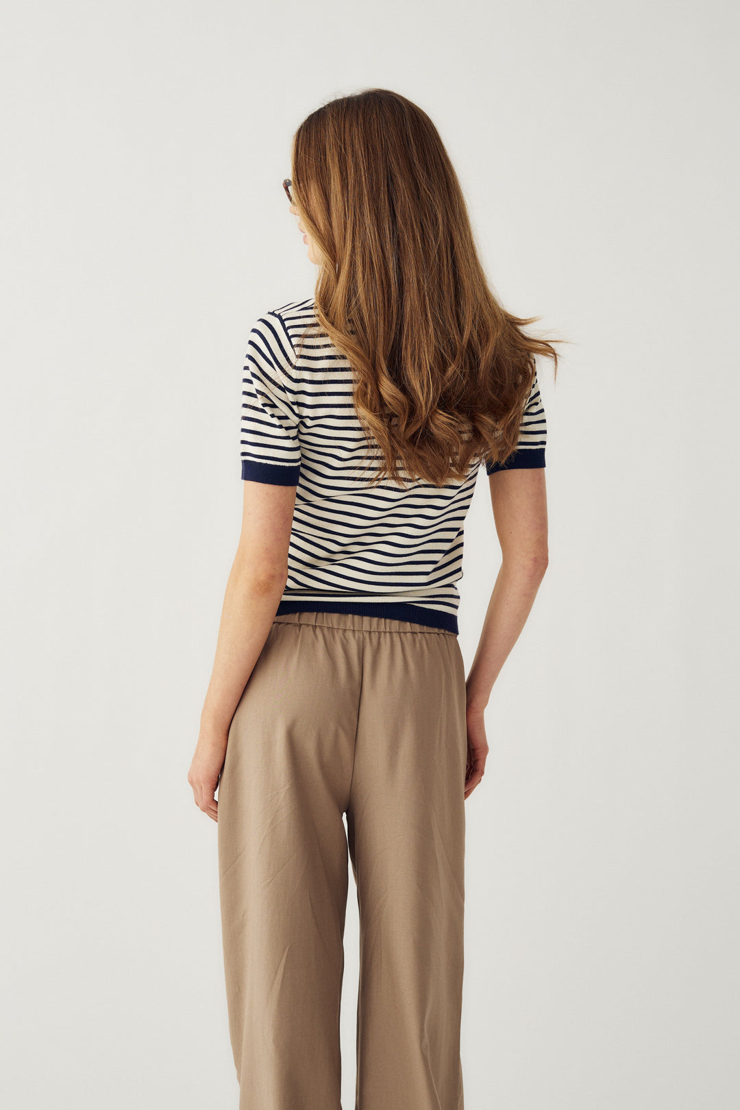 Noella - N-Muna Knit 16010001 - 1476 - Dannia Blue Stripe Strikbluser 