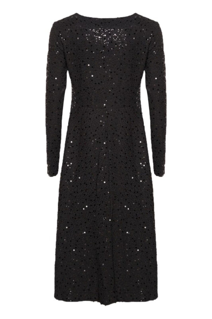 Noella - Verona Midi Dress - 1149 Black W/ Black