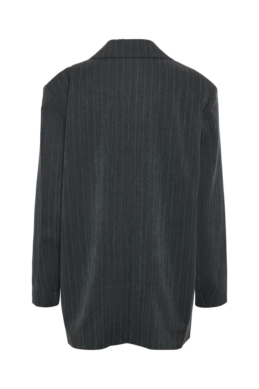 Noisy May - Nmcelia L/S Oversize Pinstripe Blazer Fw - 4977588 Dark Grey Melange Pinstripe
