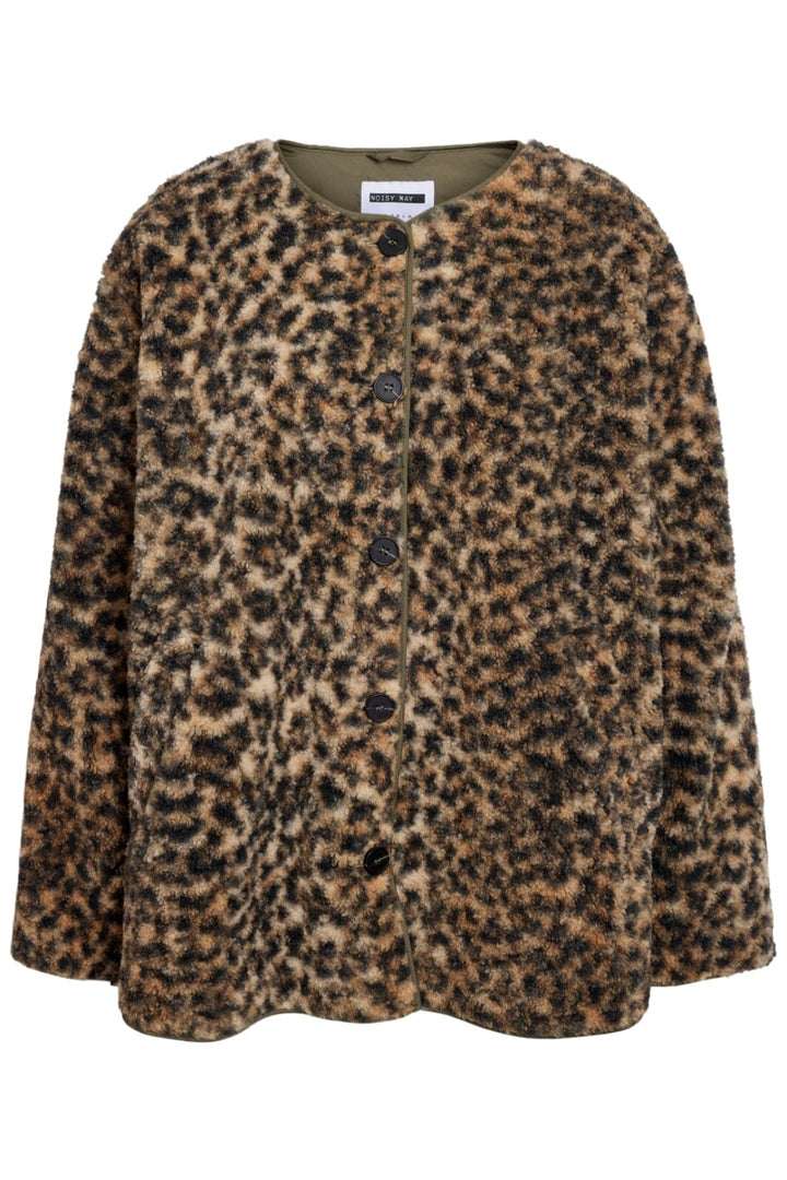 Noisy May - Nmfeline Loose Teddy Jacket Fwd - 4887284 Birch Leo Jakker 
