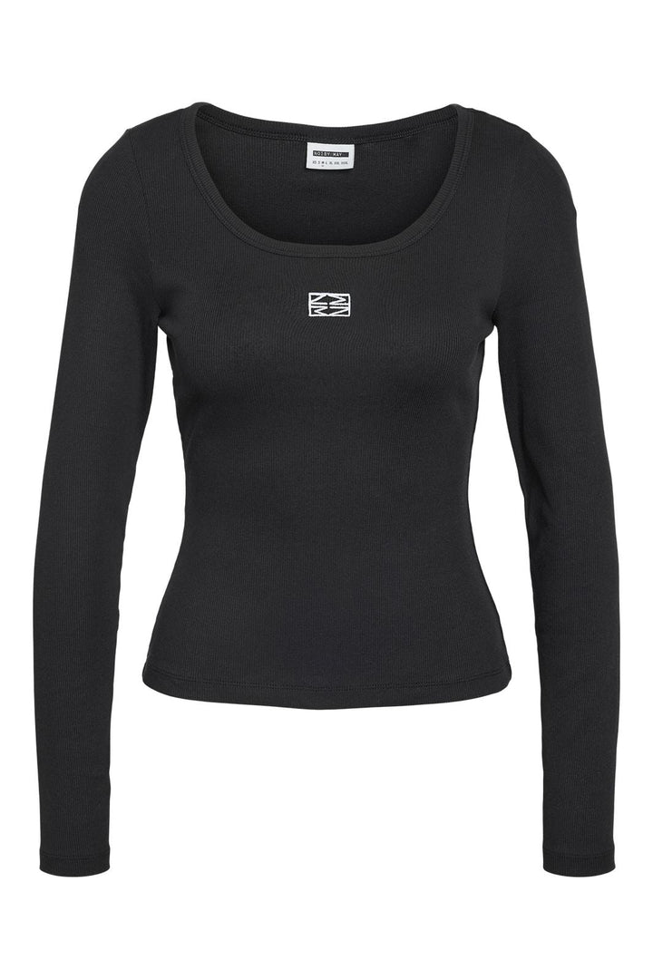 Noisy May - Nmjudy L/S Embr Top - 4863105 Black White Embr