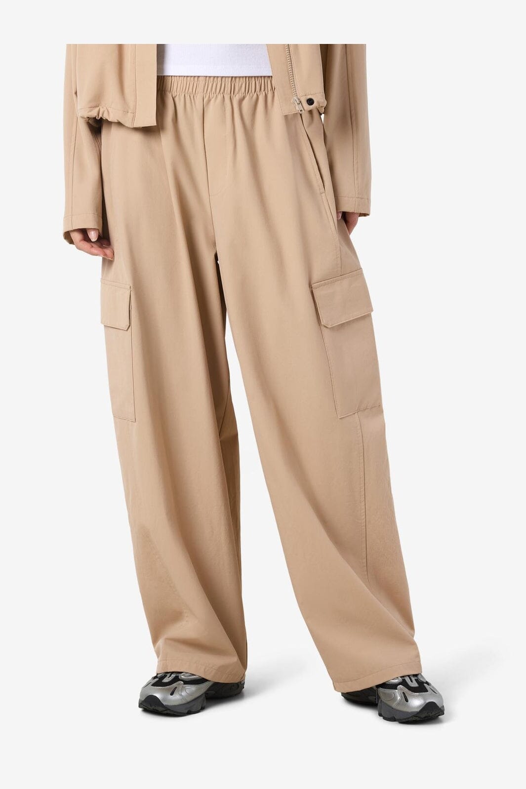 Noisy May - Nmkirby Barrel Pants - 5091335 White Pepper