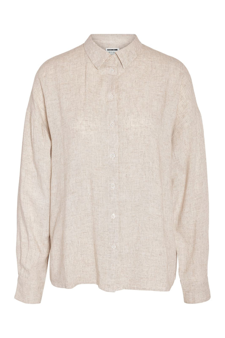 Noisy May - Nmleilani L/S Loose Shirt - 4260401 Natural