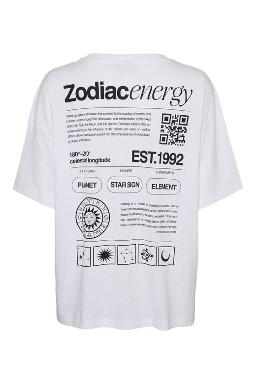 Noisy May - Nmpluto Ida S/S T-Shirt - 4911433 Bright White Zodiac Energy T-shirts 