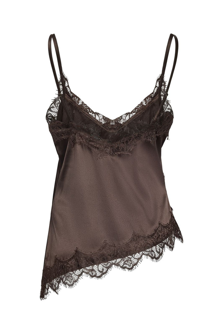 Noisy May - Nmsofie S/L Satin Top - 5079330 Chocolate Brown