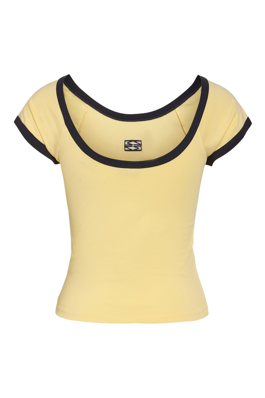 Noisy May - Nmtwin S/S O-Neck Contrast Tee Fwd - 4980978 French Vanilla Obsidian Contrast