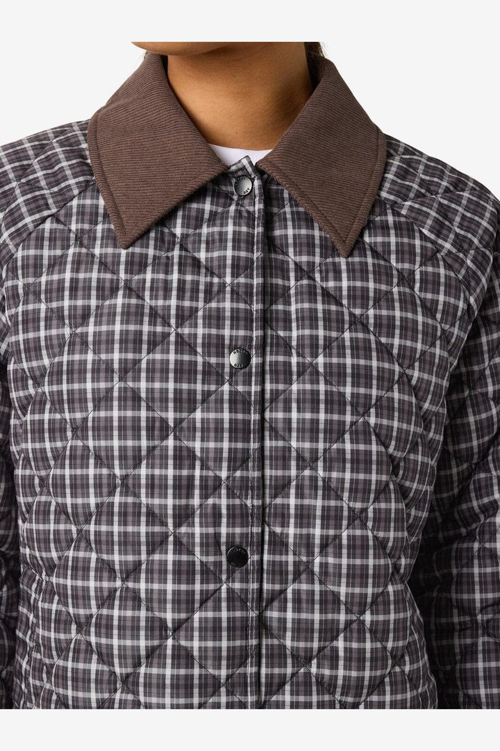 Noisy May - Nmvalley Quilted Jacket Dd Fwd - 4896959 Birch Obsidian