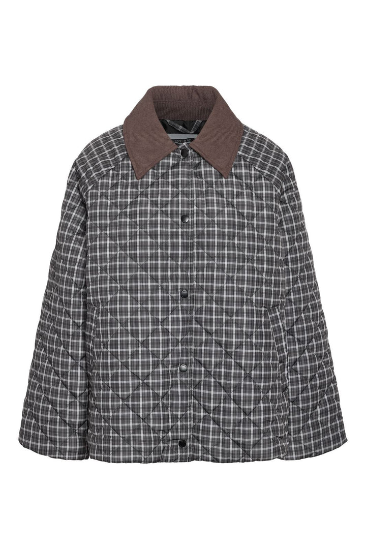 Noisy May - Nmvalley Quilted Jacket Dd Fwd - 4896959 Birch Obsidian