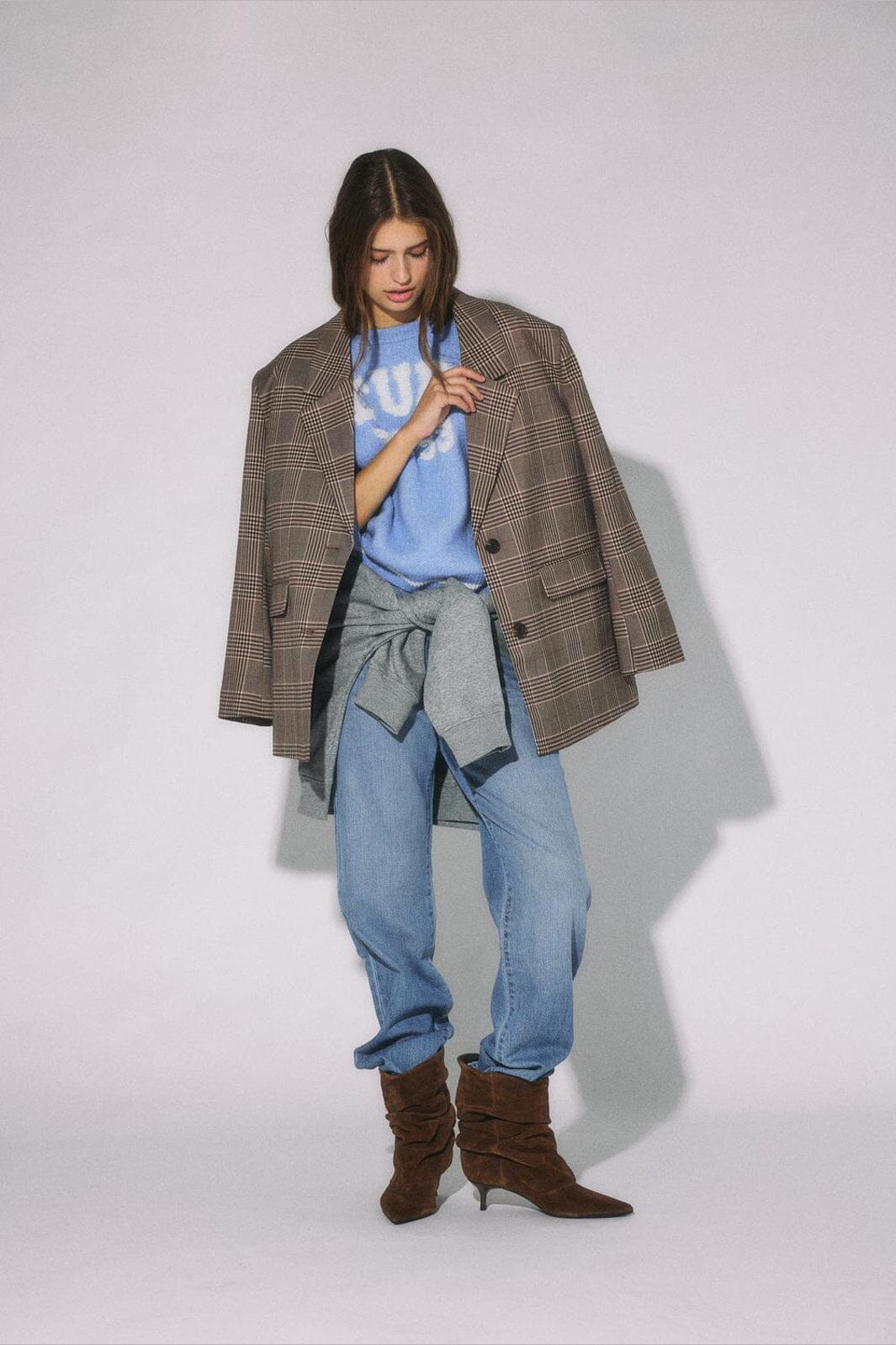Noisy May - Nmwera L/S Slit Blazer Tlr - 5059731 Oatmeal Fig