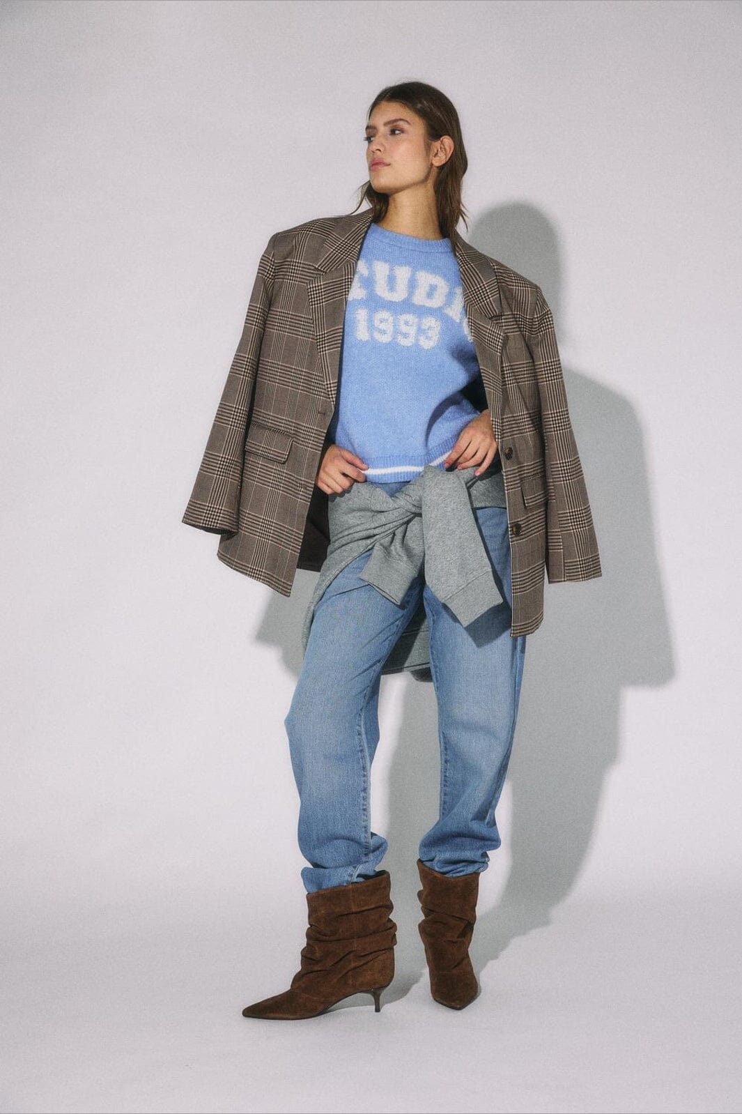 Noisy May - Nmwera L/S Slit Blazer Tlr - 5059731 Oatmeal Fig