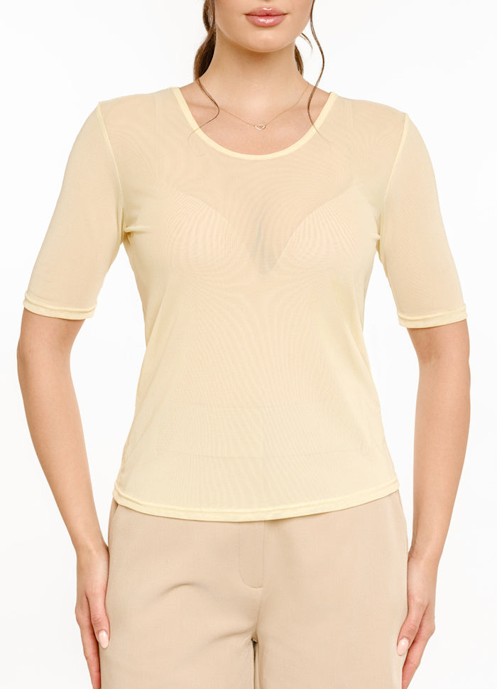 Liberte - Mesh Ss Tshirt 22064 - Yellow
