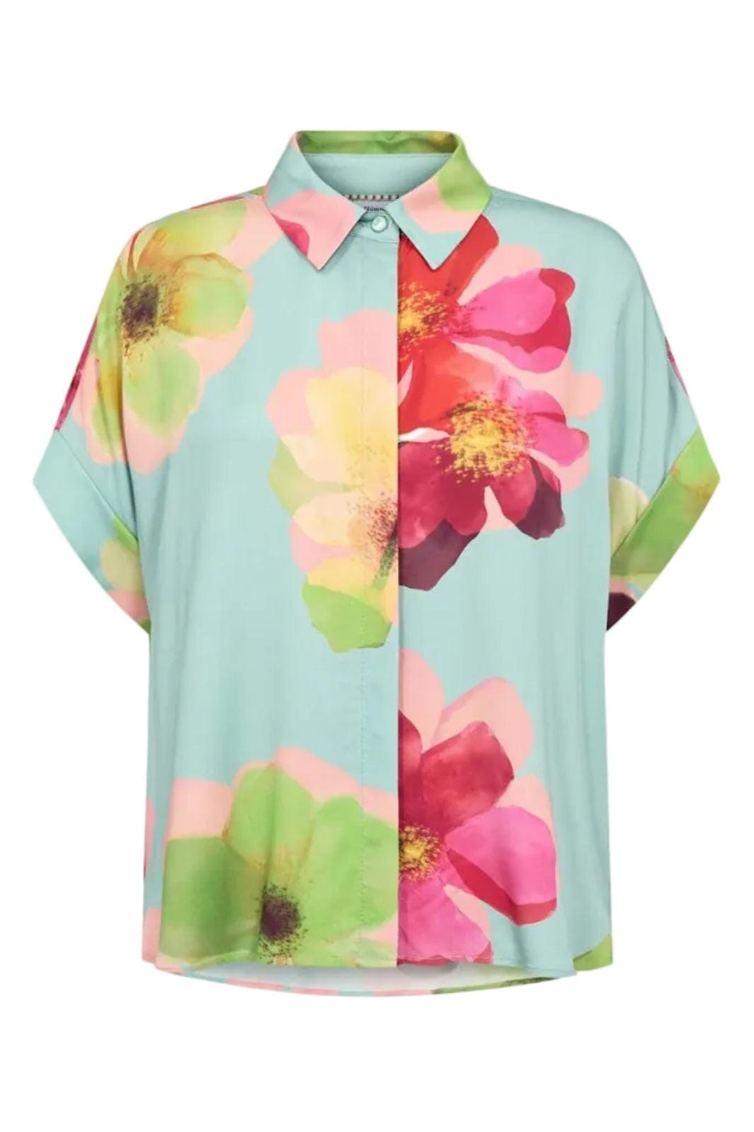 Nümph - Nutassy Ss Shirt 707189 - Harbor Gray Skjorter 