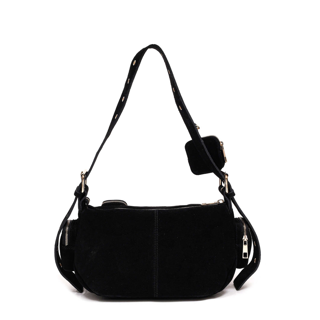 Núnoo - Alimakka Pocket Suede W. Gold - Black